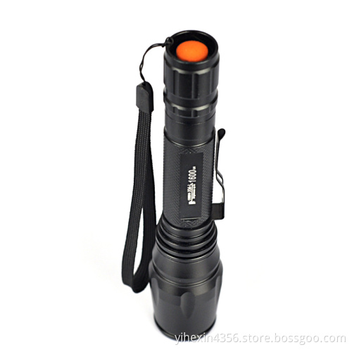 Police LED Flashlight Focus Torch With Charger and 18650 Battery